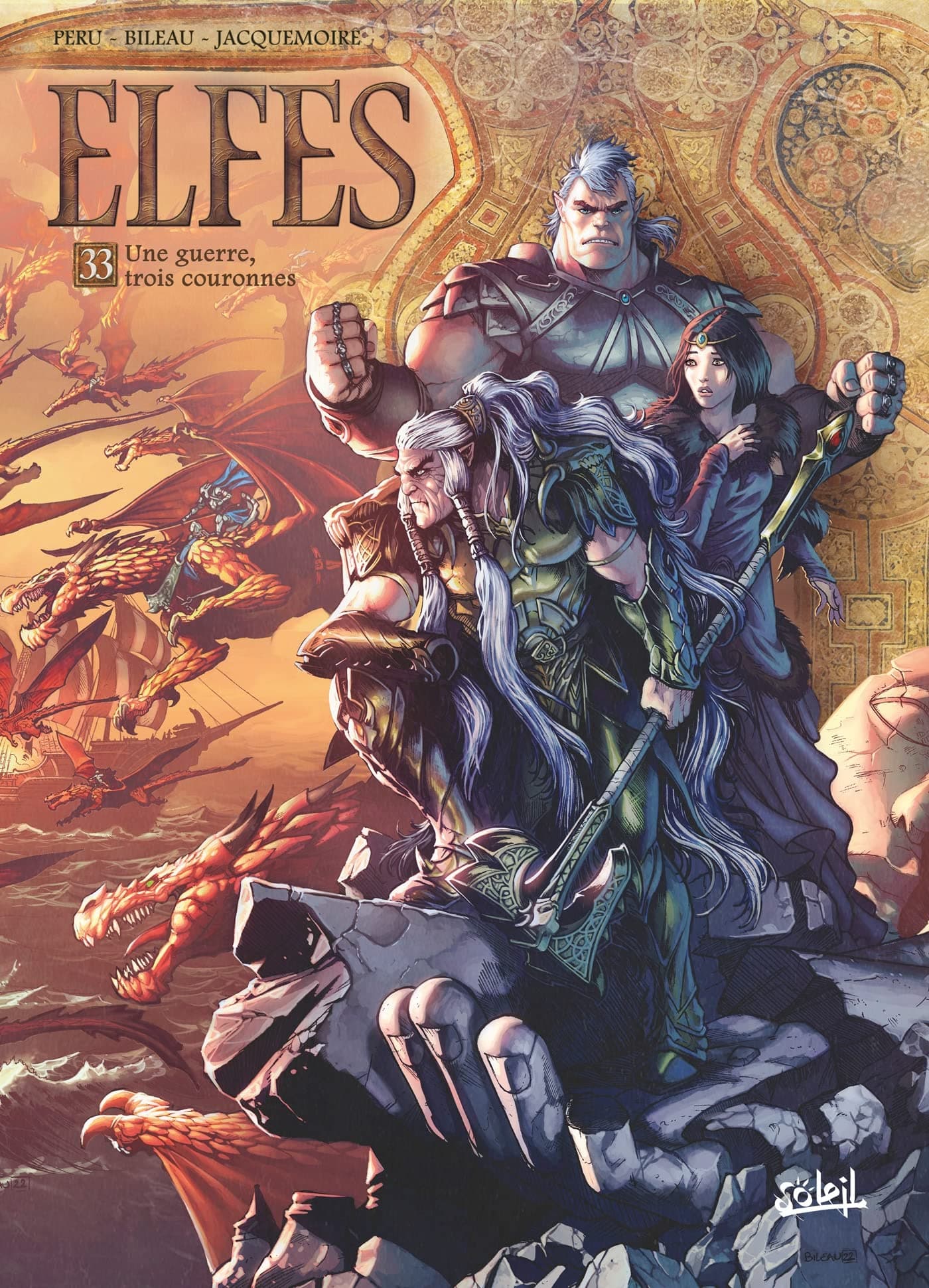 Elfes T33: Une guerre, trois couronnes (Les Terres d'Arran - Elfes)