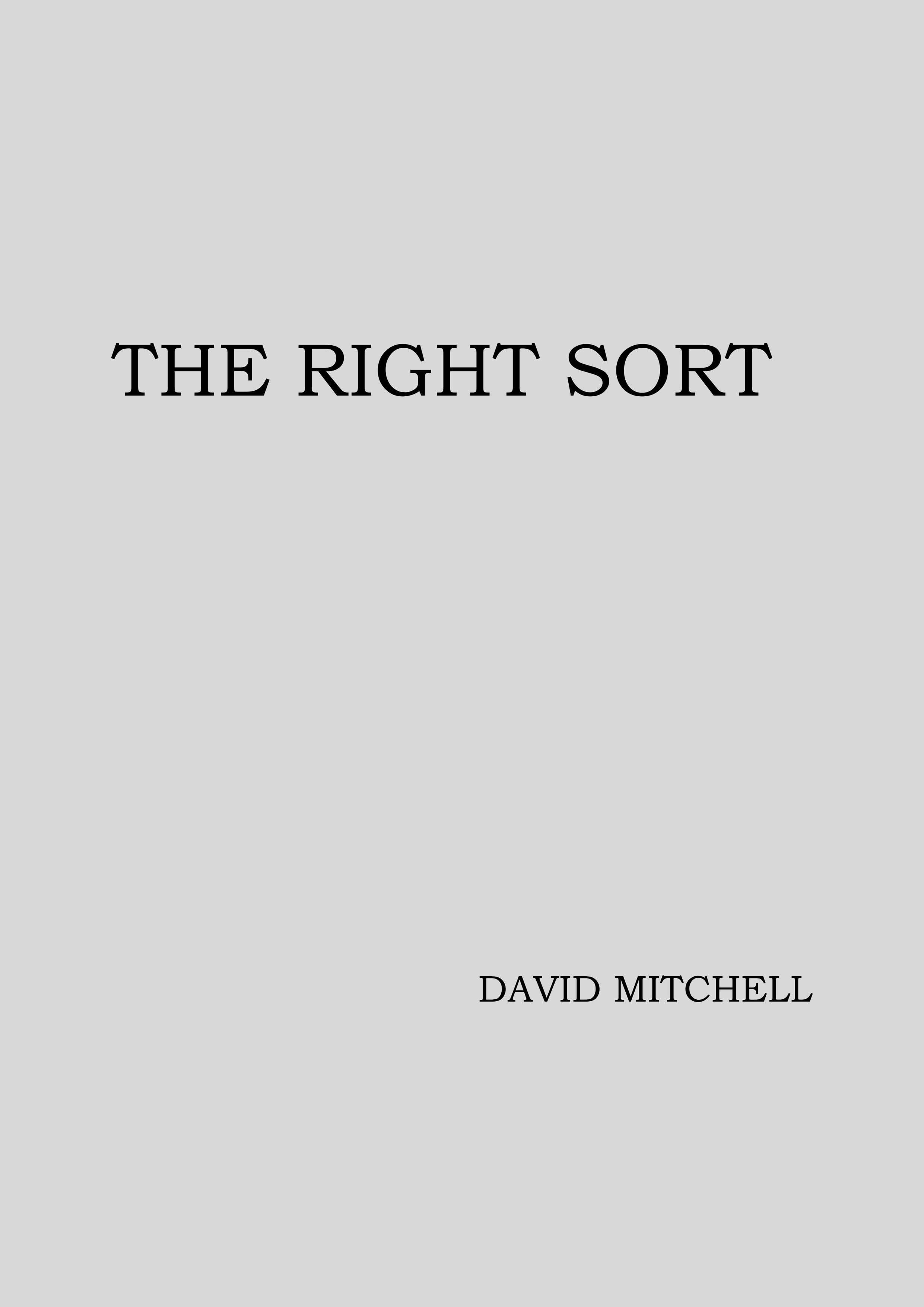 The Right Sort